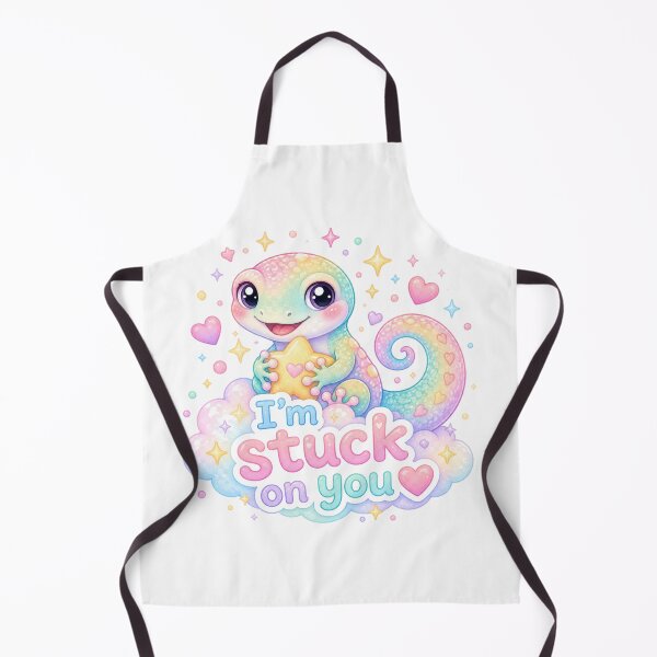 Item preview, Cute Pastel Chameleon “I’m Stuck on You” Funny Love Quote Kawaii Animal designed and sold by Nusha Creations.