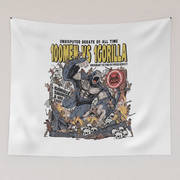 Item preview, 100 Men vs 1 Gorilla "Undisputed Debate Of All Time" designed and sold by JeyVel.
