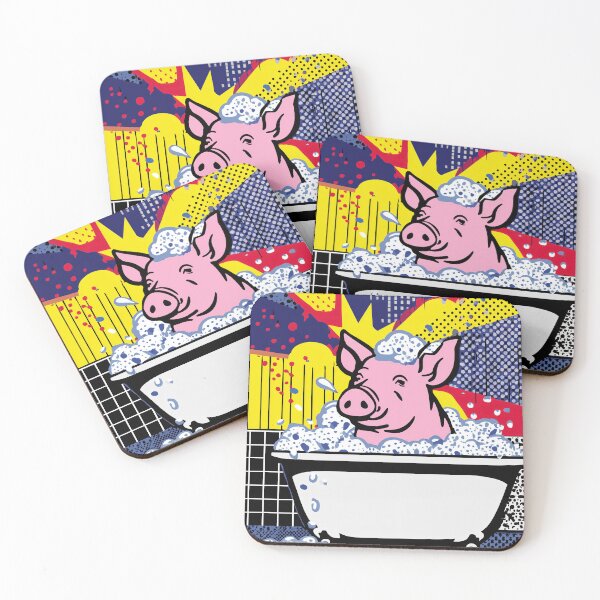 Item preview, Pig in a Pop Art Bathtub designed and sold by lautir.