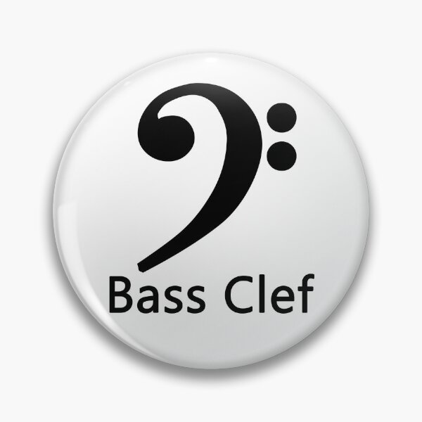 Item preview, Bass clef with name- Musical symbol designed and sold by CyberArt Designers.