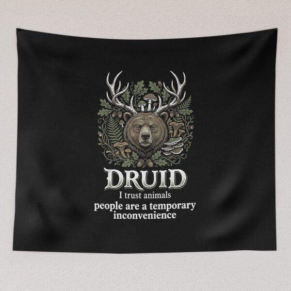 Item preview, Druid I Trust Animals People Are A Temporary Inconvenience designed and sold by Fenay Designs.