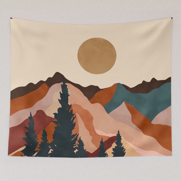 Item preview, Mountainous night landscape designed and sold by mmartabc.