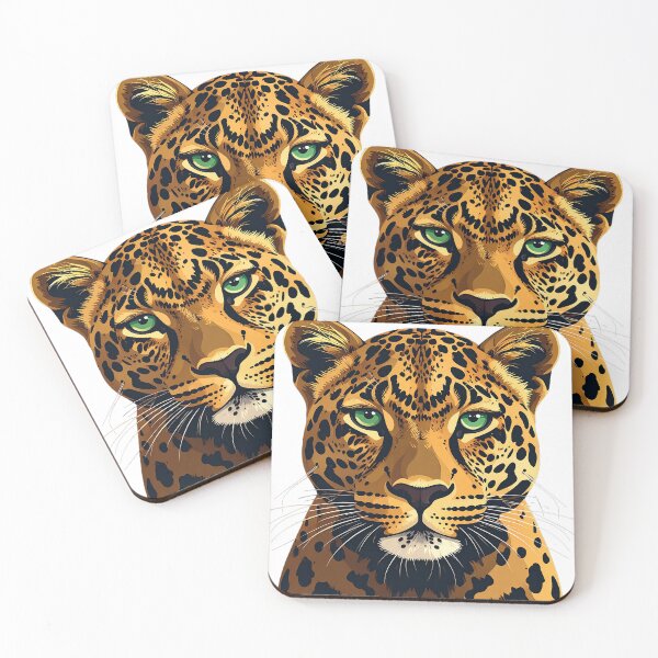 Item preview, Golden Leopard Portrait – Minimalist Big Cat Design designed and sold by SpeedProduction.