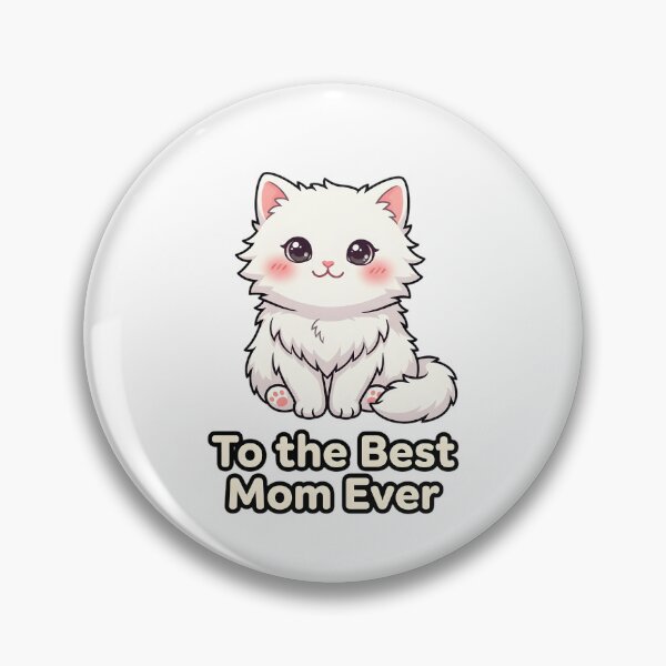 Artikelvorschau, An die beste Mama der Welt – Entzückende weiße Kawaii-Katze entworfen und verkauft von Wennity.
