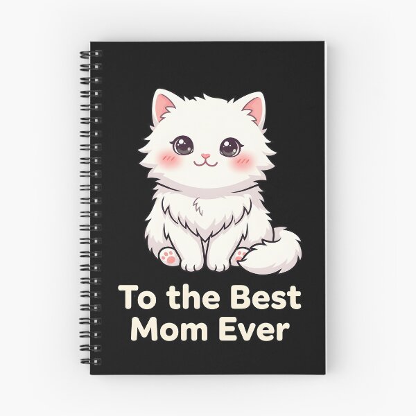 Artikelvorschau, An die beste Mama der Welt – Entzückende weiße Kawaii-Katze entworfen und verkauft von Wennity.