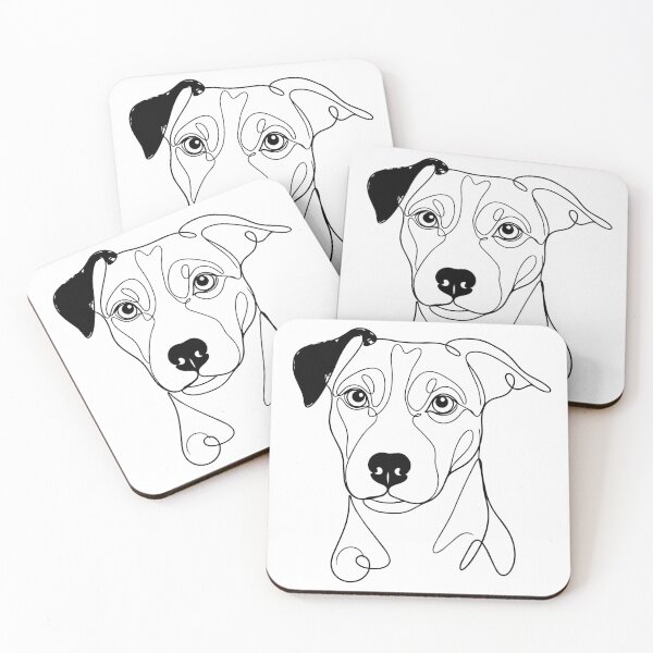Item preview, Jack Russell Terrier One Line Art – Modern & Dynamic Terrier Contour Design designed and sold by Pfotenfaden.
