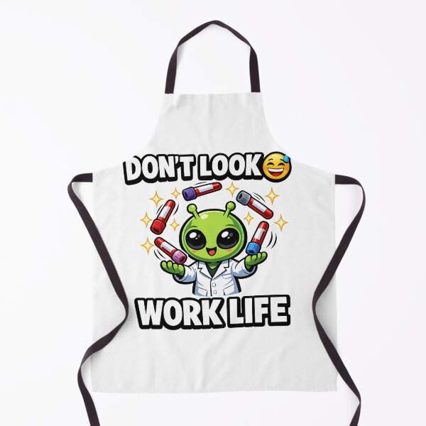 Item preview, Don’t Look Work Life Funny Phlebotomy Alien Lab Humor Blood Draw Cartoon Science Design designed and sold by ClinicalHubs.