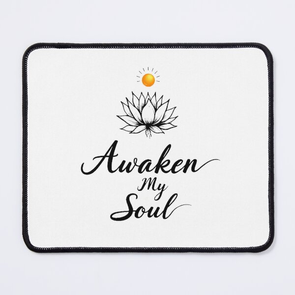 Item preview, Awaken My Soul – Lotus Meditation Quote | Spiritual Yoga Minimalist Wall Art & Sticker designed and sold by Nene's design.