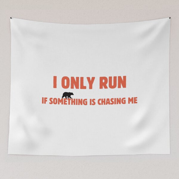 Item preview, I Only Run If Something Is Chasing Me - Funny Fitness Design designed and sold by Mouad-Doadi.