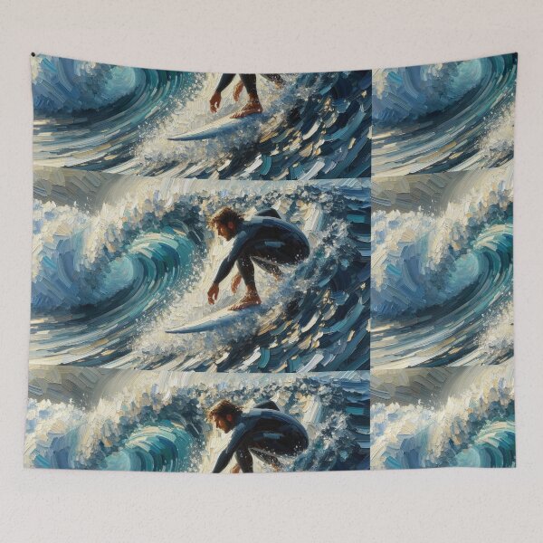 Item preview, Surfer Riding a wave Surfing Watersports gift  designed and sold by ArtUnova.