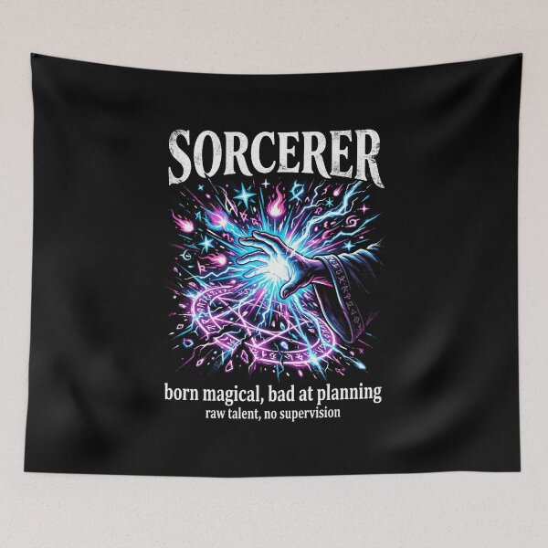 Item preview, Sorcerer Born Magical Bad At Planning Raw Talent No Supervision designed and sold by Fenay Designs.
