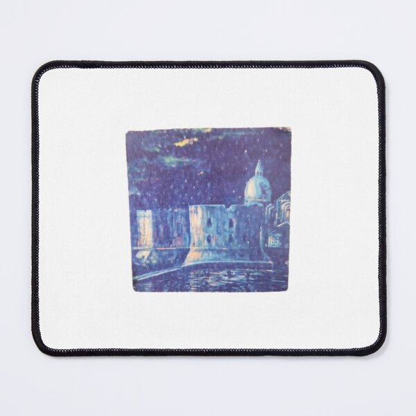Item preview, Night City Skyline Blue Painting Art designed and sold by UnrealShopKelko.