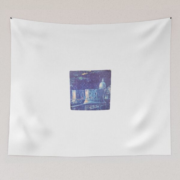 Item preview, Night City Skyline Blue Painting Art designed and sold by UnrealShopKelko.
