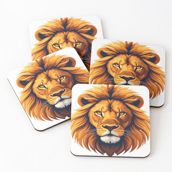 Item preview, Golden Lion Portrait – Minimalist King of the Wild designed and sold by SpeedProduction.