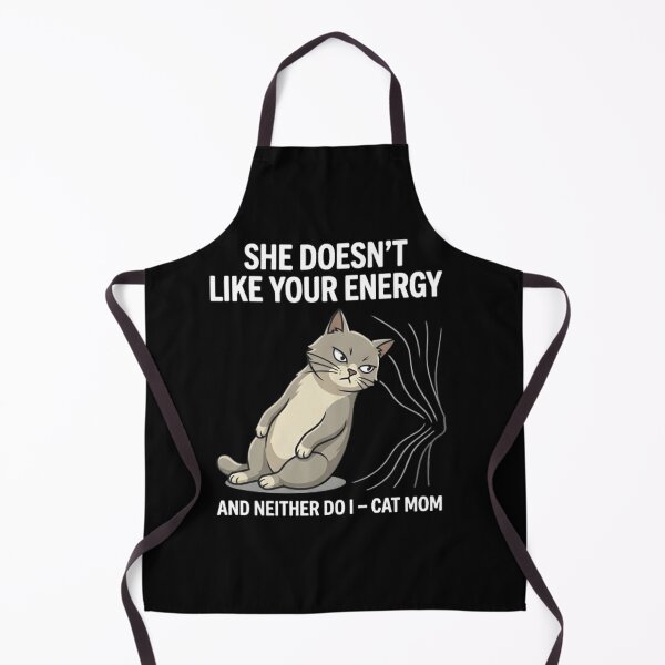 Item preview, Funny Cat Mom T-Shirt - She Doesn't Like Your Energy Grumpy Cat designed and sold by ZyxDes.