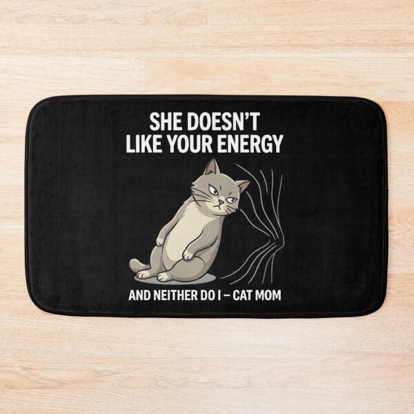 Item preview, Funny Cat Mom T-Shirt - She Doesn't Like Your Energy Grumpy Cat designed and sold by ZyxDes.