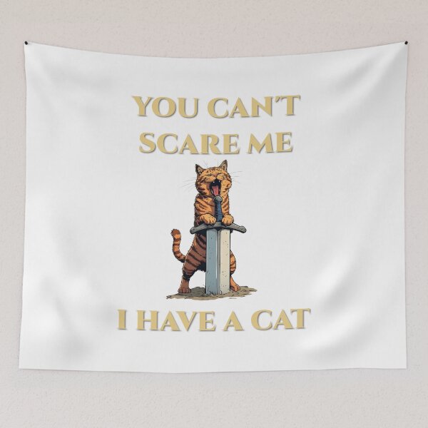 Item preview, You Can’t Scare Me, I Have a Cat designed and sold by Icareis-Studios.