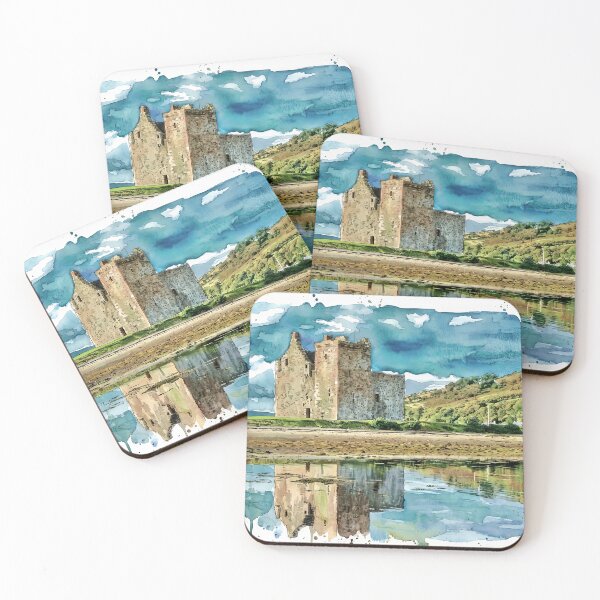 Item preview, Watercolour illustration of Lochranza Castle, Isle of Arran, Scotland designed and sold by davidelder.
