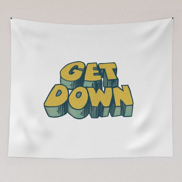 Item preview, Get Down / 70s Style Aesthetic Typography  designed and sold by helenneal.