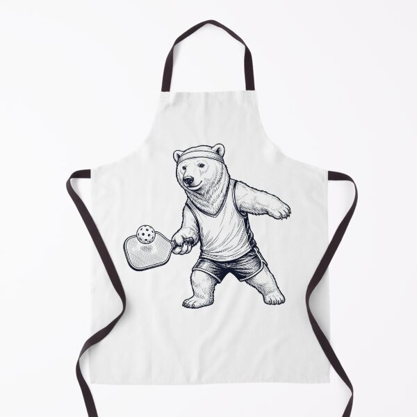 Item preview, Vintage Polar Bear Playing Pickleball Player Animal Lover designed and sold by DoodleTortle.