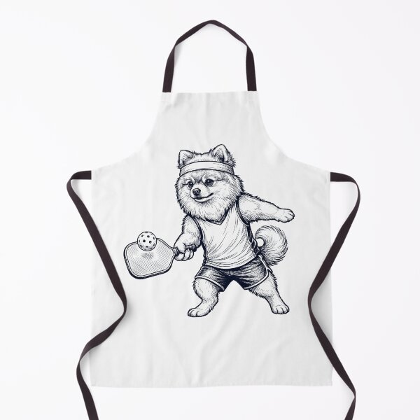 Item preview, Vintage Pomeranian Playing Pickleball Player Dog Lover designed and sold by DoodleTortle.