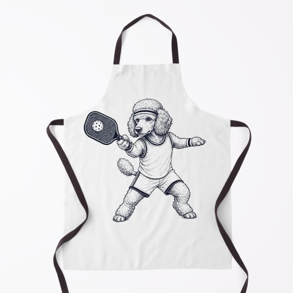 Item preview, Vintage Poodle Playing Pickleball Player Dog Lover designed and sold by DoodleTortle.
