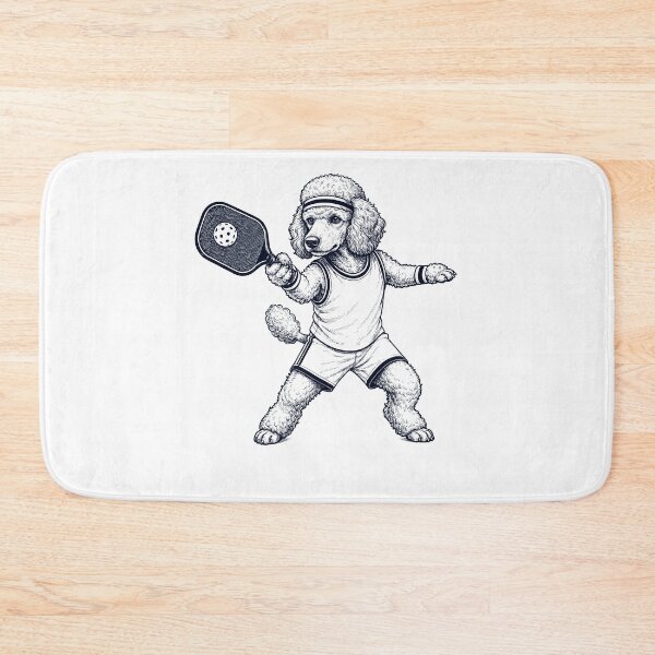 Item preview, Vintage Poodle Playing Pickleball Player Dog Lover designed and sold by DoodleTortle.