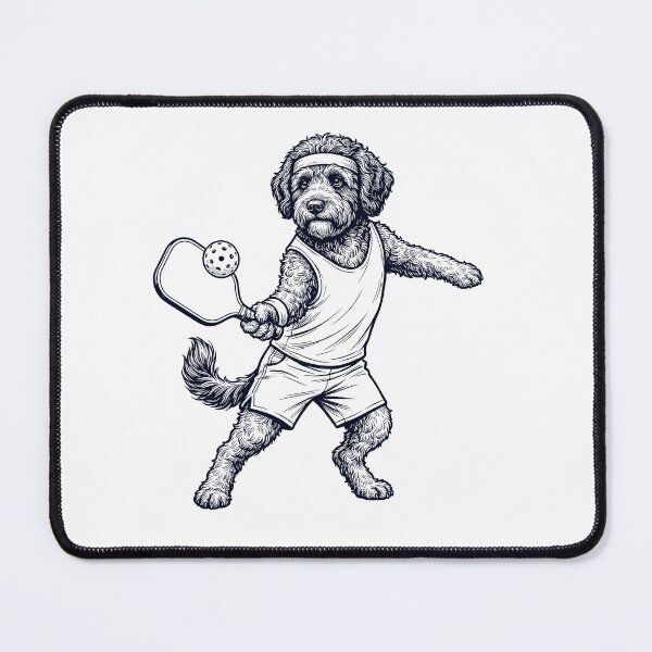 Item preview, Vintage Portuguese Water Dog Playing Pickleball Player Dog Lover designed and sold by DoodleTortle.