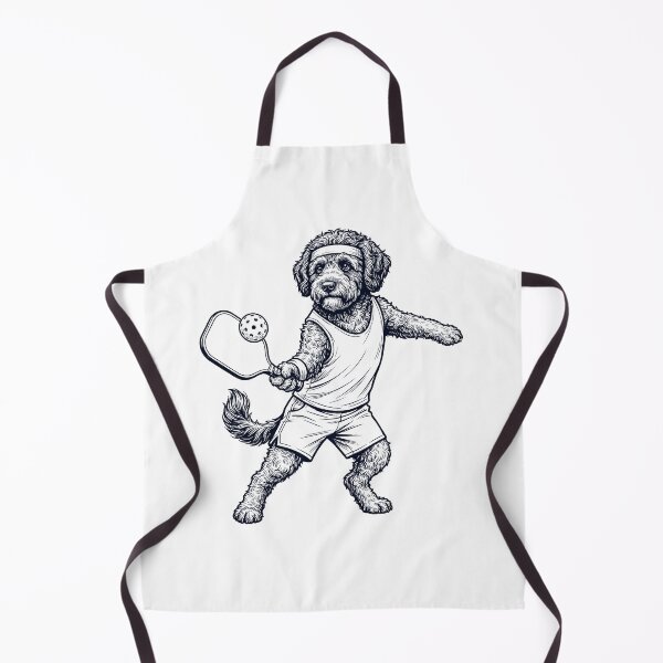 Item preview, Vintage Portuguese Water Dog Playing Pickleball Player Dog Lover designed and sold by DoodleTortle.