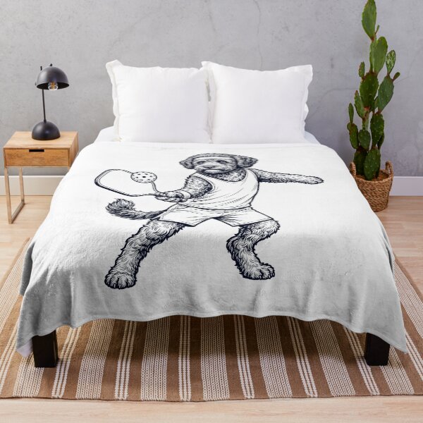 Item preview, Vintage Portuguese Water Dog Playing Pickleball Player Dog Lover designed and sold by DoodleTortle.