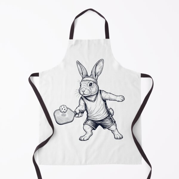 Item preview, Vintage Rabbit Playing Pickleball Player Animal Lover designed and sold by DoodleTortle.