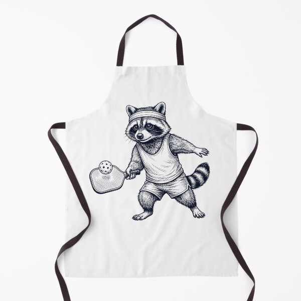 Item preview, Vintage Raccoon Playing Pickleball Player Animal Lover designed and sold by DoodleTortle.