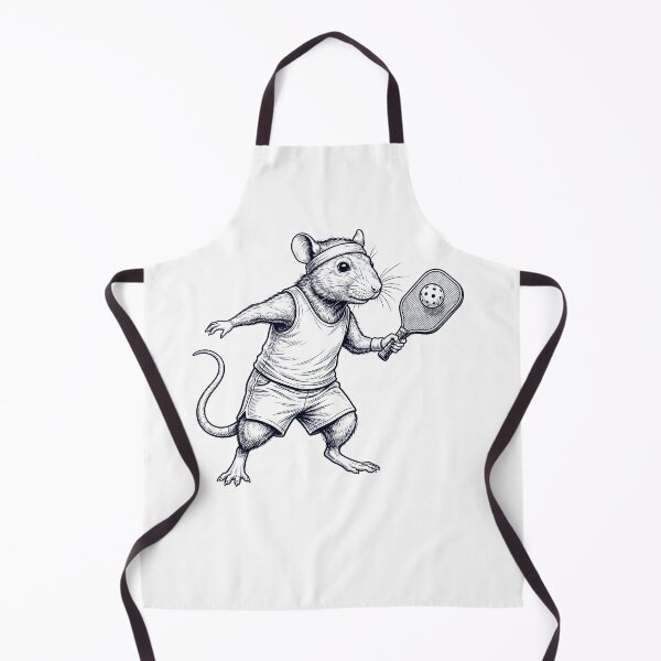 Item preview, Vintage Rat Playing Pickleball Player Animal Lover designed and sold by DoodleTortle.
