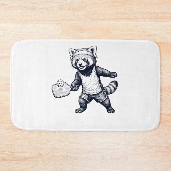 Item preview, Vintage Red Panda Playing Pickleball Player Animal Lover designed and sold by DoodleTortle.