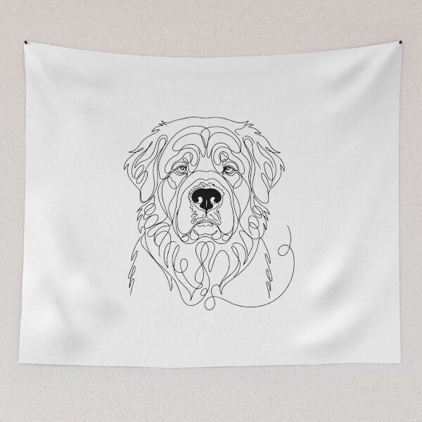 Item preview, Leonberger One Line Art – Modern & minimalist dog contour design designed and sold by Pfotenfaden.