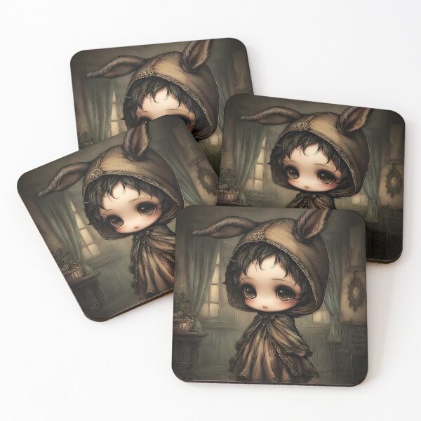 Item preview, Grimm Chibi Donkey Girl – Dark Folklore Fairytale Gothic Art designed and sold by InkAndGloom.