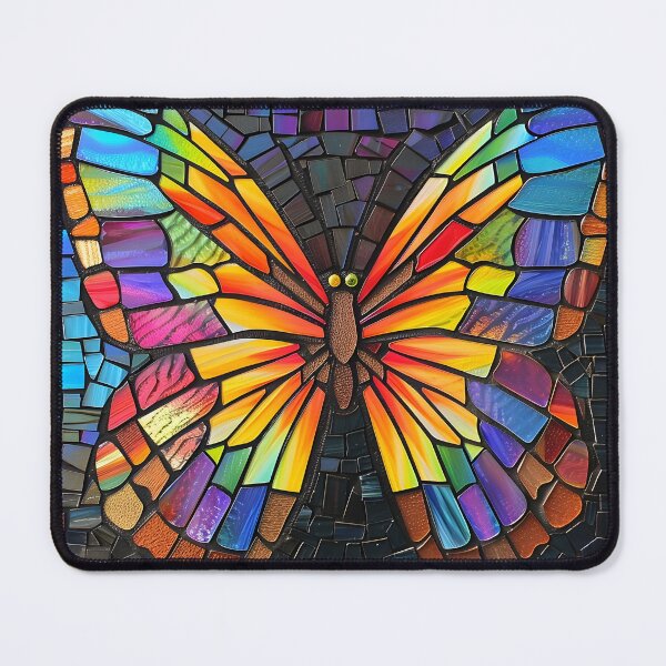 Item preview, Colorful mosaic-stained glass butterfly designed and sold by dcrc.