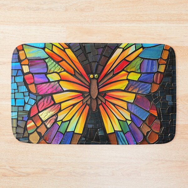 Item preview, Colorful mosaic-stained glass butterfly designed and sold by dcrc.