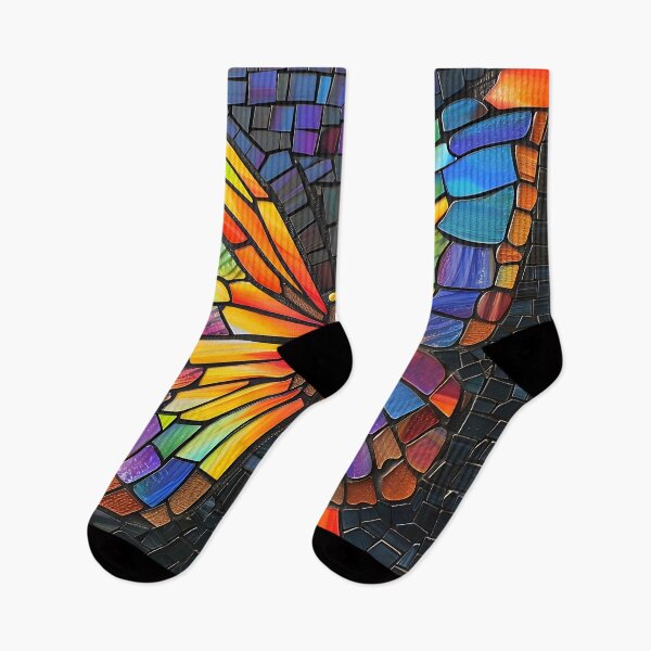 Item preview, Colorful mosaic-stained glass butterfly designed and sold by dcrc.