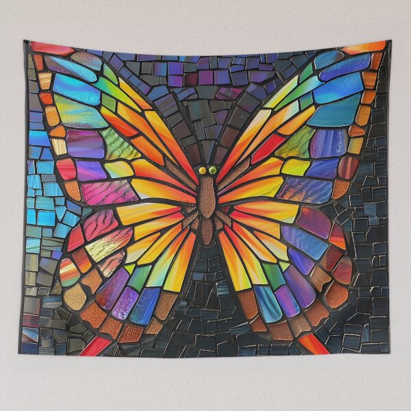 Item preview, Colorful mosaic-stained glass butterfly designed and sold by dcrc.