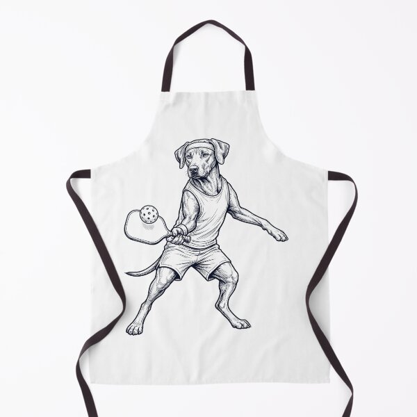 Item preview, Vintage Rhodesian Ridgeback Playing Pickleball Player Dog Lover designed and sold by DoodleTortle.