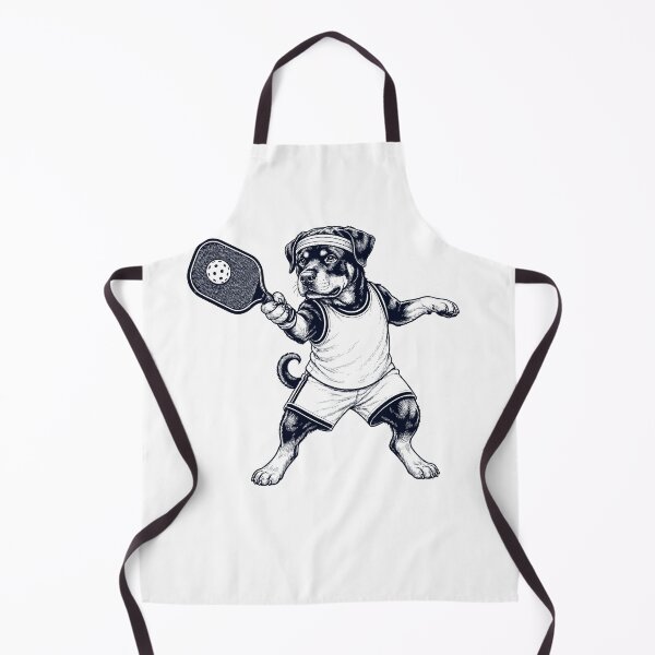 Item preview, Vintage Rottweiler Playing Pickleball Player Dog Lover designed and sold by DoodleTortle.