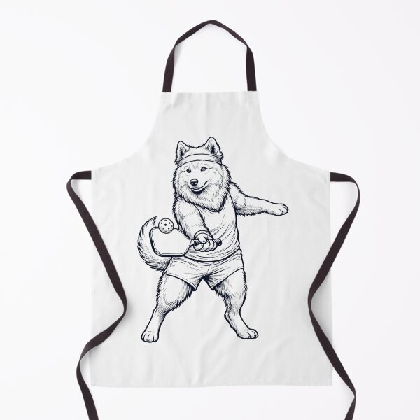 Item preview, Vintage Samoyed Playing Pickleball Player Dog Lover designed and sold by DoodleTortle.