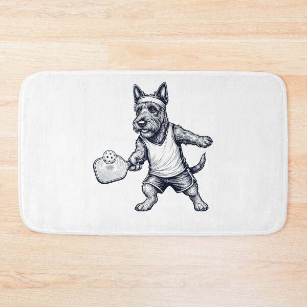Item preview, Vintage Scottish Terrier Playing Pickleball Player Dog Lover designed and sold by DoodleTortle.