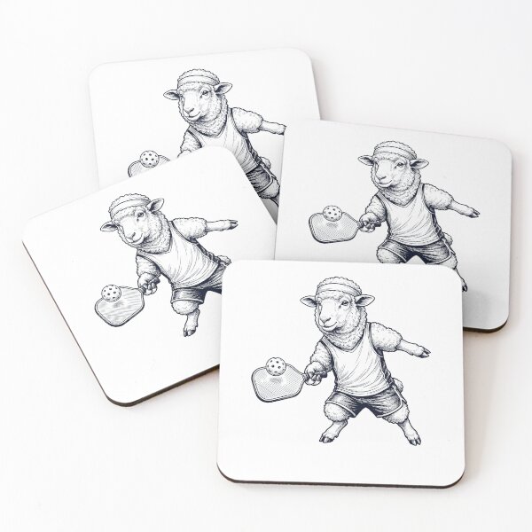 Item preview, Vintage Sheep Playing Pickleball Player Animal Lover designed and sold by DoodleTortle.