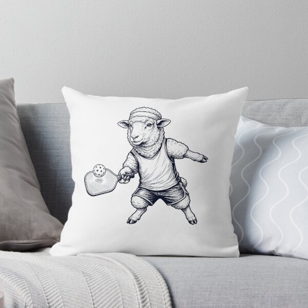 Item preview, Vintage Sheep Playing Pickleball Player Animal Lover designed and sold by DoodleTortle.