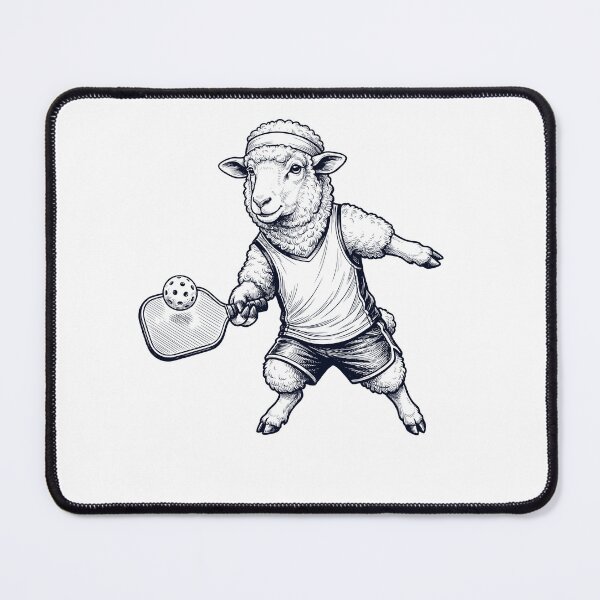 Item preview, Vintage Sheep Playing Pickleball Player Animal Lover designed and sold by DoodleTortle.