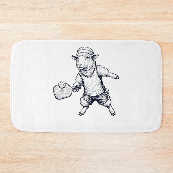 Item preview, Vintage Sheep Playing Pickleball Player Animal Lover designed and sold by DoodleTortle.