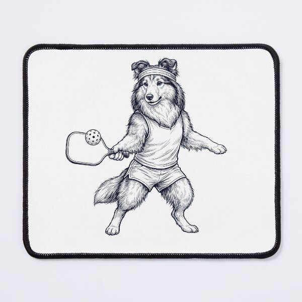 Item preview, Vintage Shetland Sheepdog Playing Pickleball Player Dog Lover designed and sold by DoodleTortle.