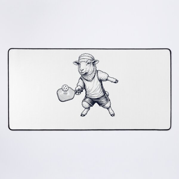 Item preview, Vintage Sheep Playing Pickleball Player Animal Lover designed and sold by DoodleTortle.